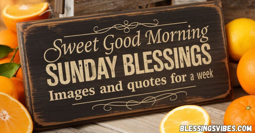 Sweet Good Morning Sunday Blessings Images And Quotes for a Week
