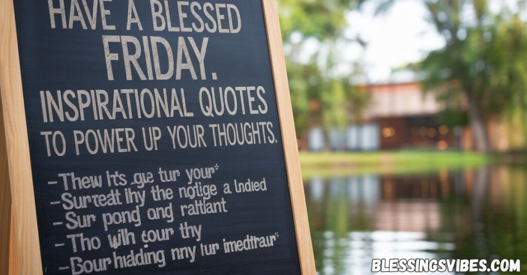 Have A Blessed Friday Inspirational Quotes to Power Up Your Thoughts