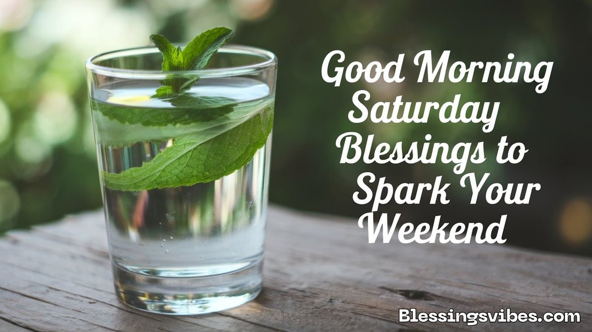 Minty Good Morning Saturday Blessings To Spark Your Weekend