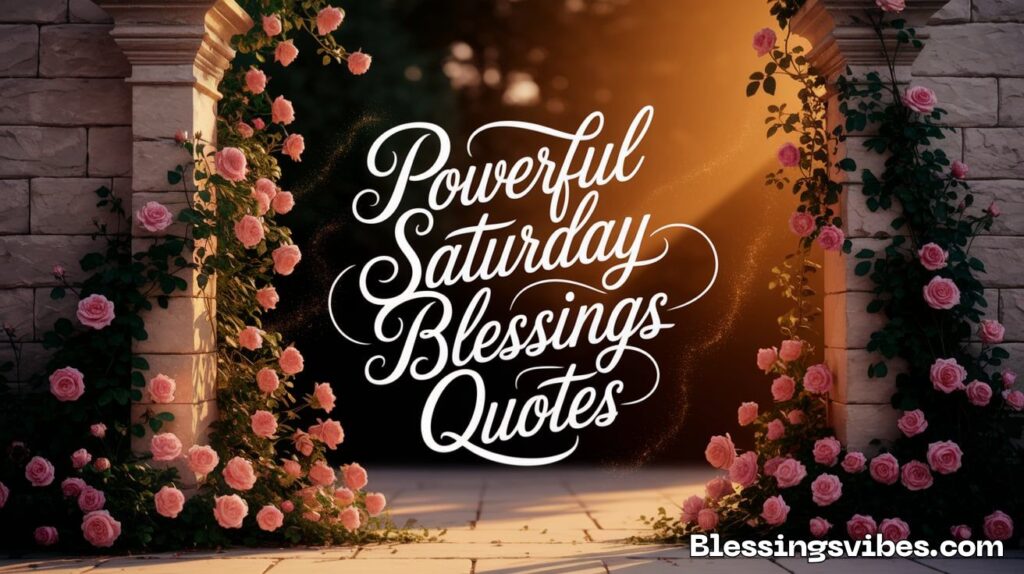 Powerful Saturday Blessings Quotes