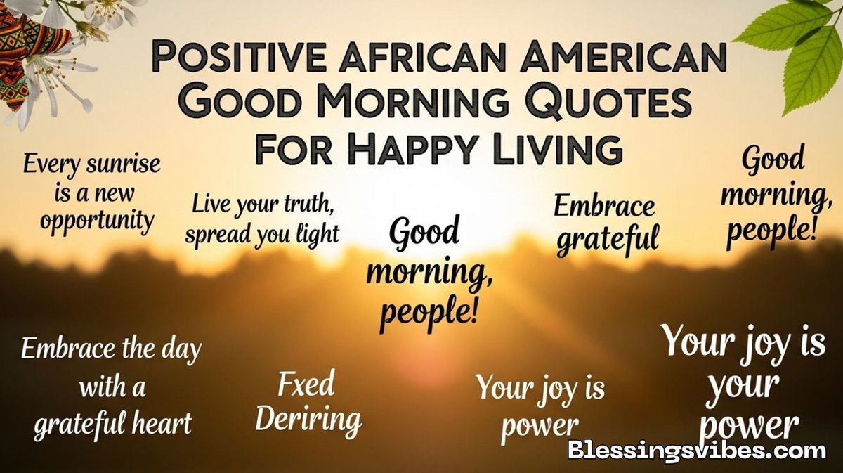 African American Good Morning Quotes For Happy Living