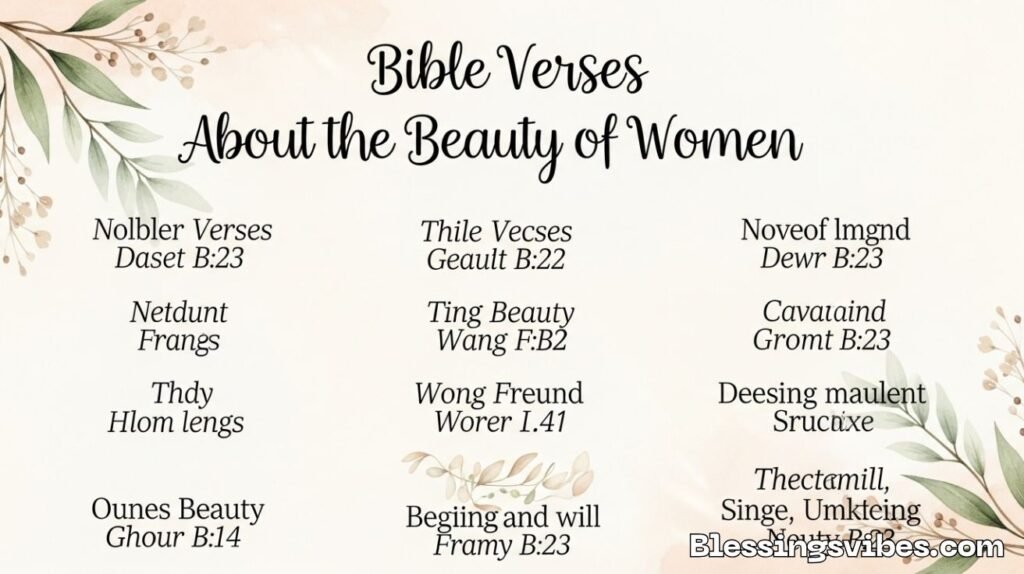 Bible Verses About the Beauty of Women