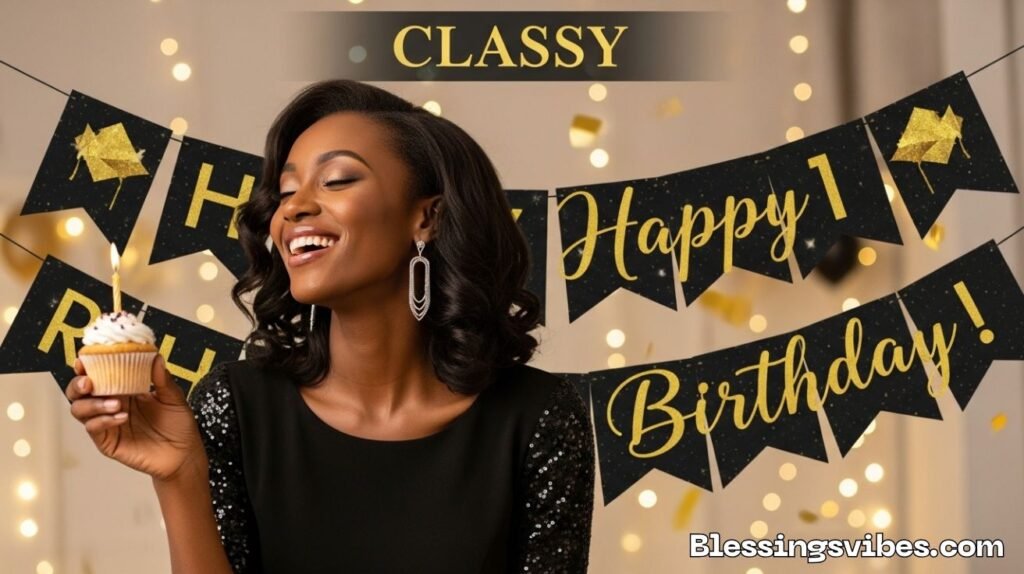 Classy Happy Birthday African American Woman