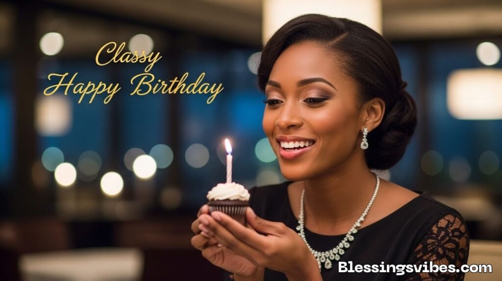 Classy Happy Birthday African American Woman