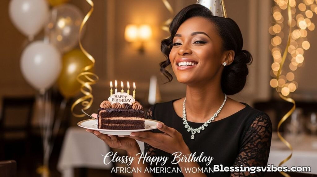 Classy Happy Birthday African American Woman