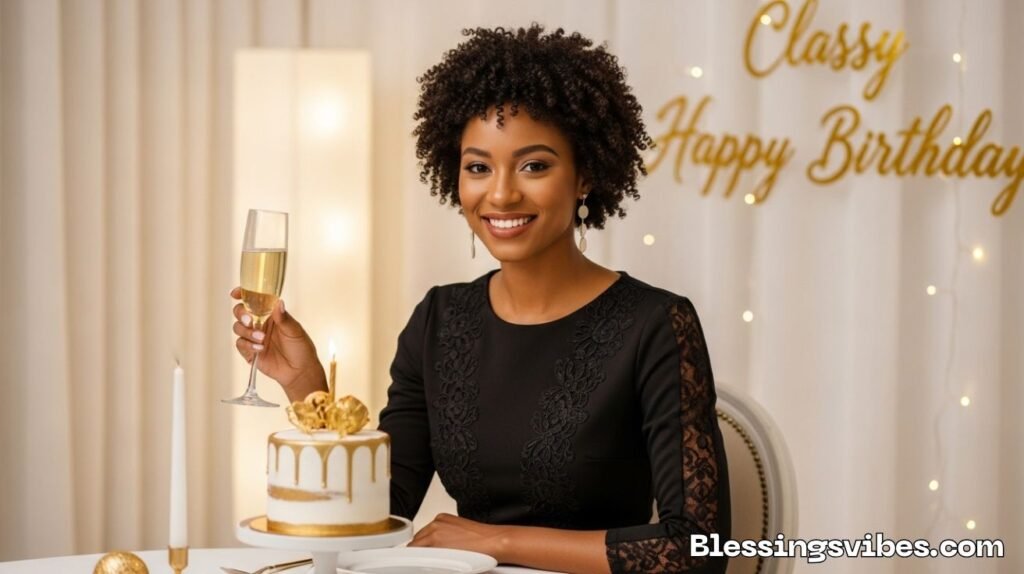 Classy Happy Birthday African American Woman