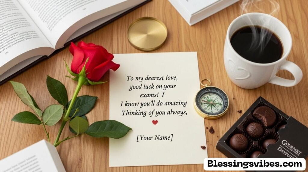 Romantic Good Luck Exam Wishes for Lover