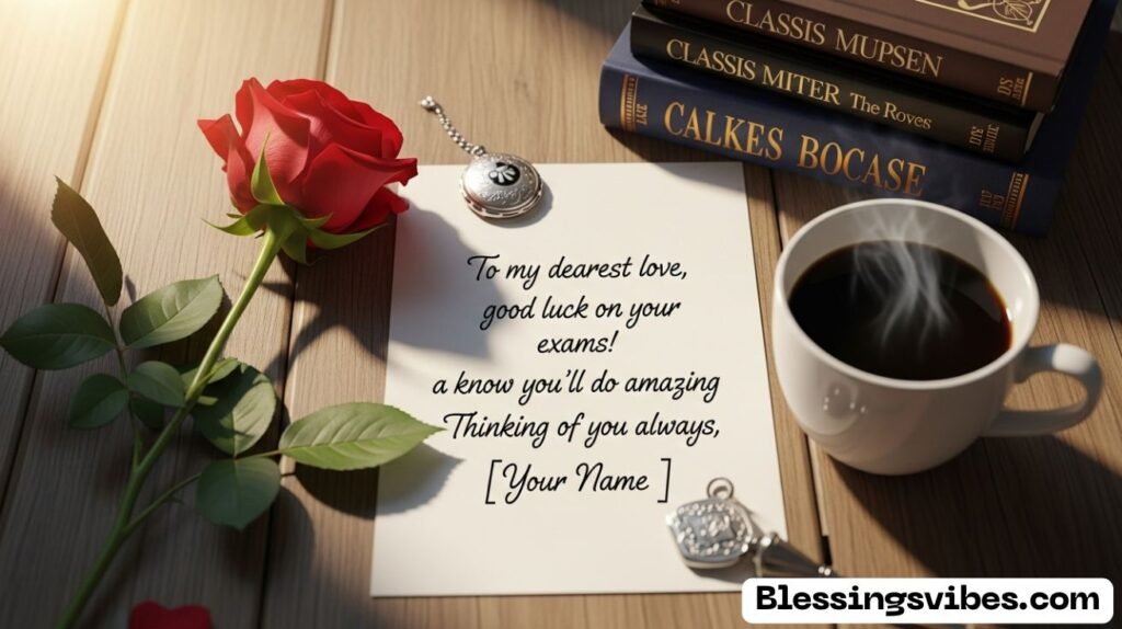 Romantic Good Luck Exam Wishes for Lover
